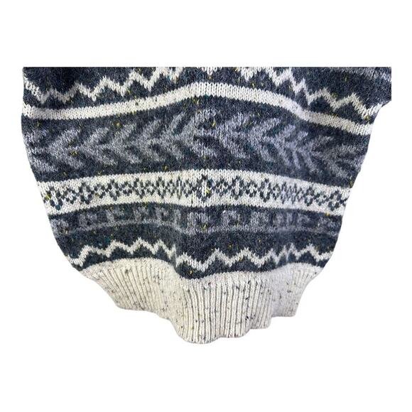 VINTAGE Peter England Wool Sweater Adult XL Thick Cable Knit Crew Neck Fisherman - Picture 3 of 11